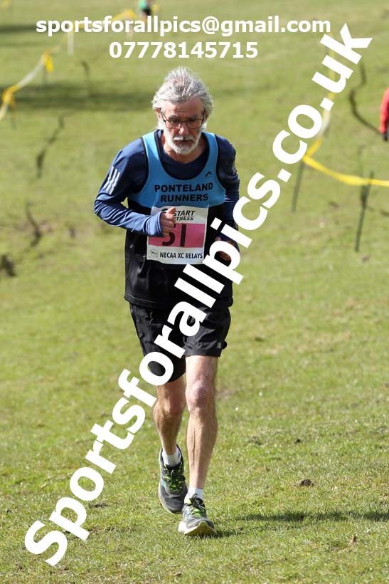 Masters men 2021 NECAA Cross Country Relays, Thornley Farm, Peterlee, Saturday, April 10th. Photo: David T. Hewitson/Sports for All Pics